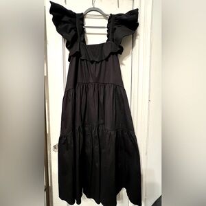Stunning black Cicely midi dress by Kika Vargas. Never worn.